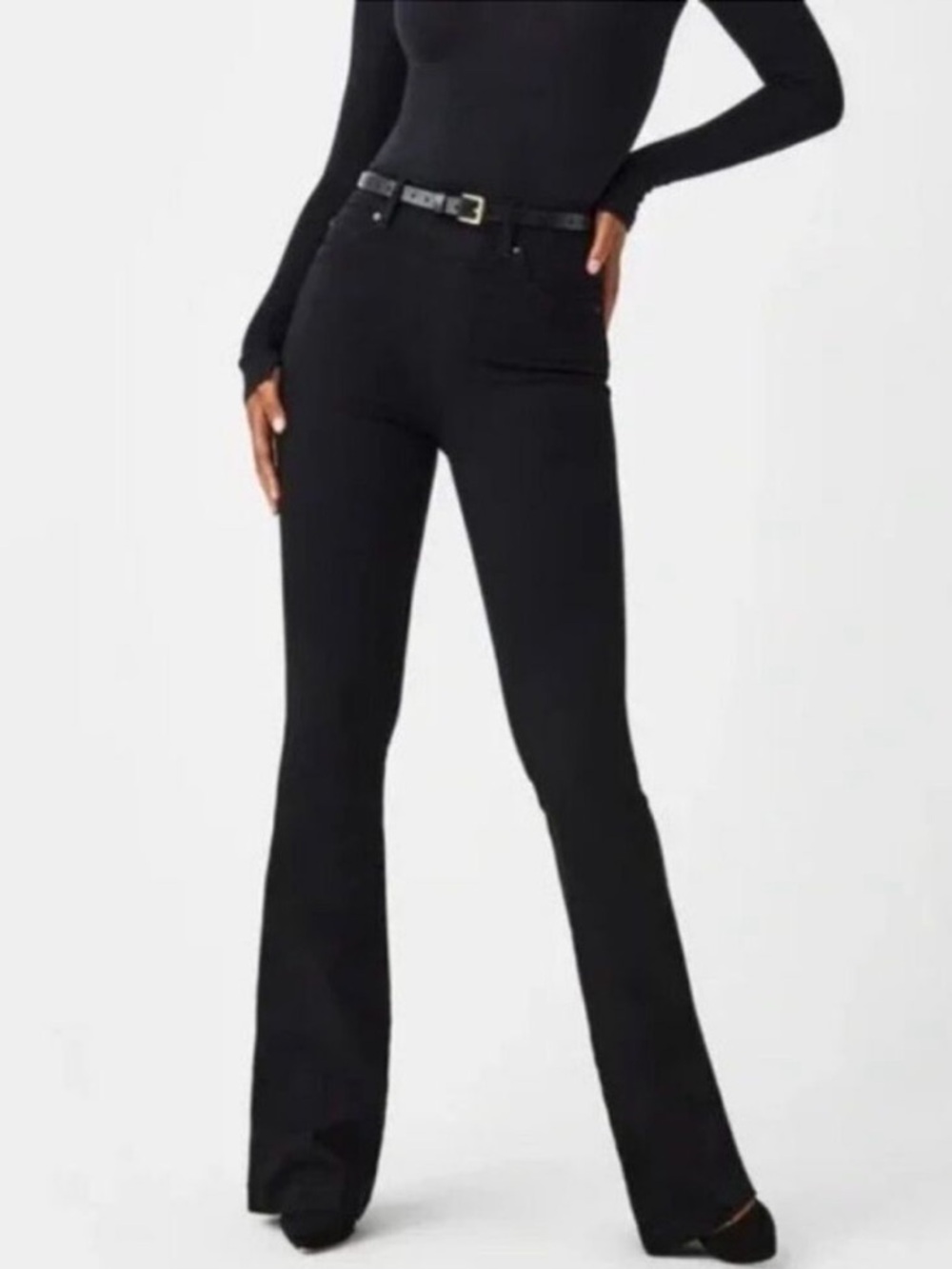 SPANX Clean Black Flare Jeans in Small- 20326R